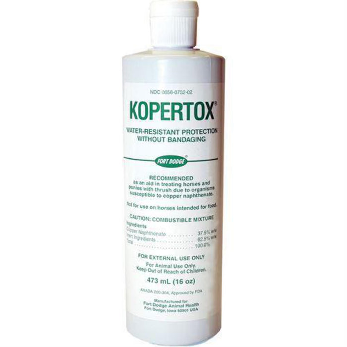 Zoetis Kopertox Horse & Pony Hoof Care Liquid Water-Resistant Formula 16 oz.