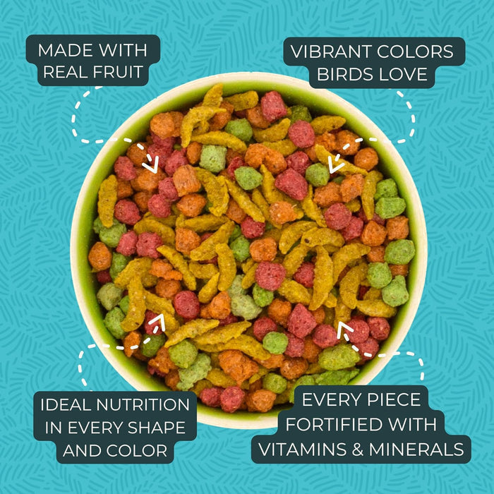 ZuPreem FruitBlend Small Bird Food 2lb Complete Nutrition Natural Flavors USA