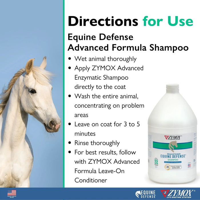 Zymox Equine Defense Advanced Formula Shampoo Gallon ZYMOX