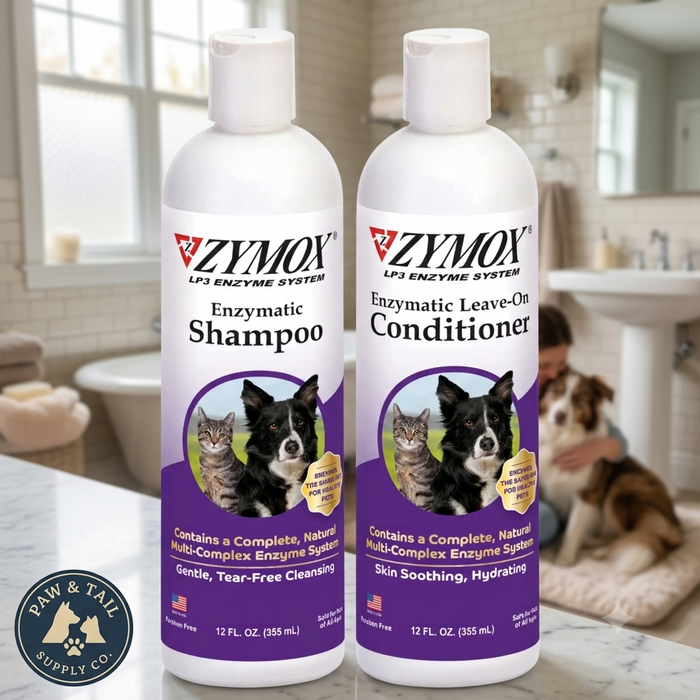 Zymox Shampoo + Conditioner Rinse Combo Pack LP3 Enzyme + Vitamin D3