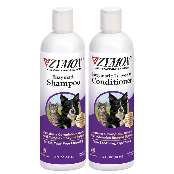 Zymox Shampoo + Conditioner Rinse Combo Pack LP3 Enzyme + Vitamin D3
