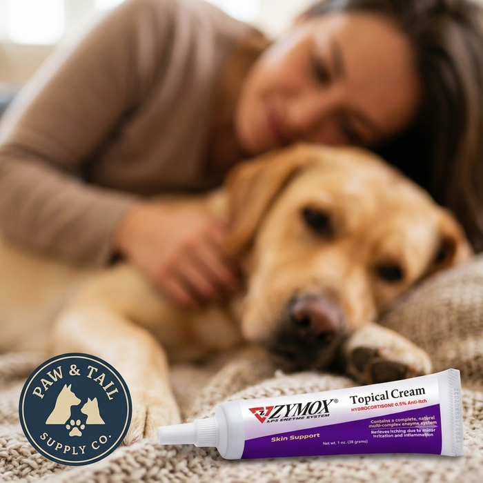Zymox Topical Cream 0.5% Hydrocortisone LP3 Enzyme Itch Relief for Pets
